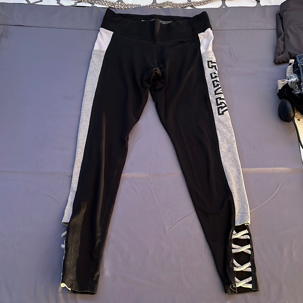 Black, Gray and White Leggings